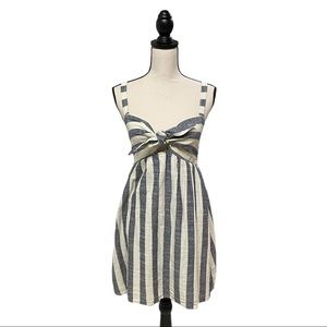UO | Cooperative • Tie Front Striped Mini Dress